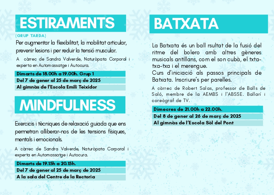 Programa d'activitat física i salut - Hivern 2025