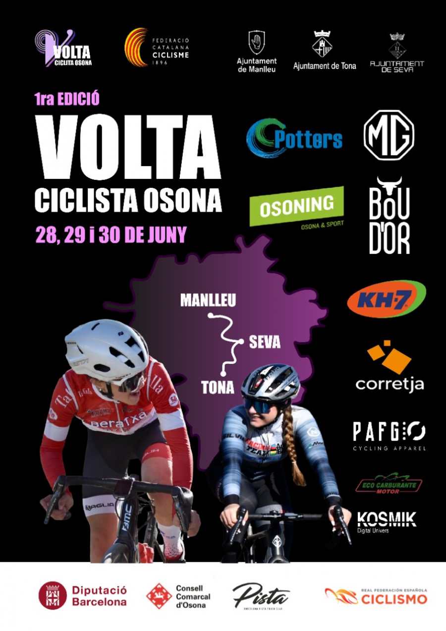 Talls intermitents de trànsit a Roda de Ter per la 1a edició de la Volta Ciclista Osona