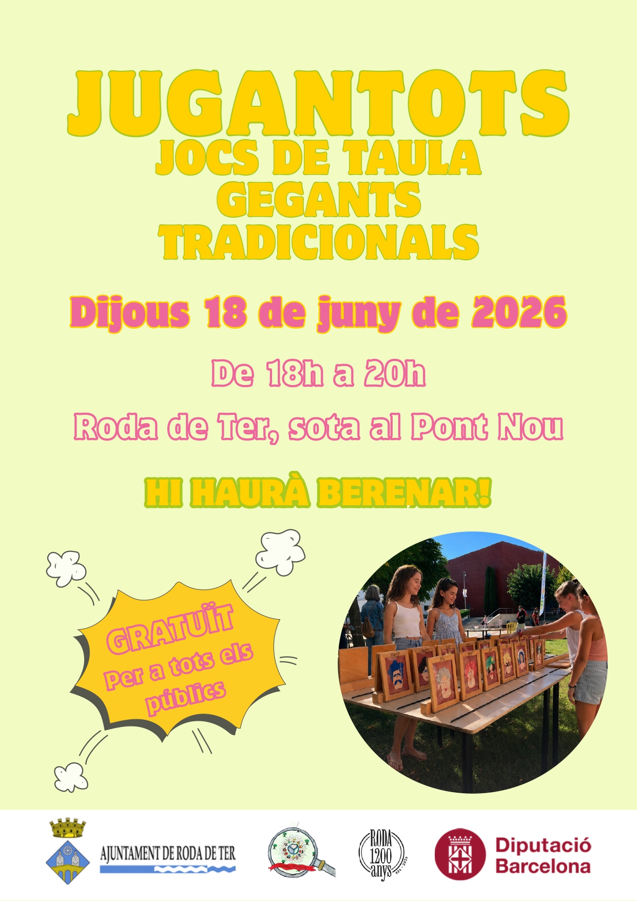 Vine a gaudir d'una tarda de jocs de taula gegants tradicionals