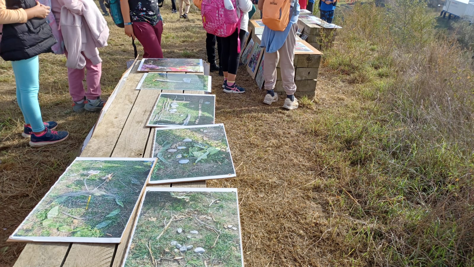 Nens i nenes de 1r a 6è de primària de Roda de Ter van participar de les activitats dels 10 anys de la plantada d'arbres de la Muntanyeta