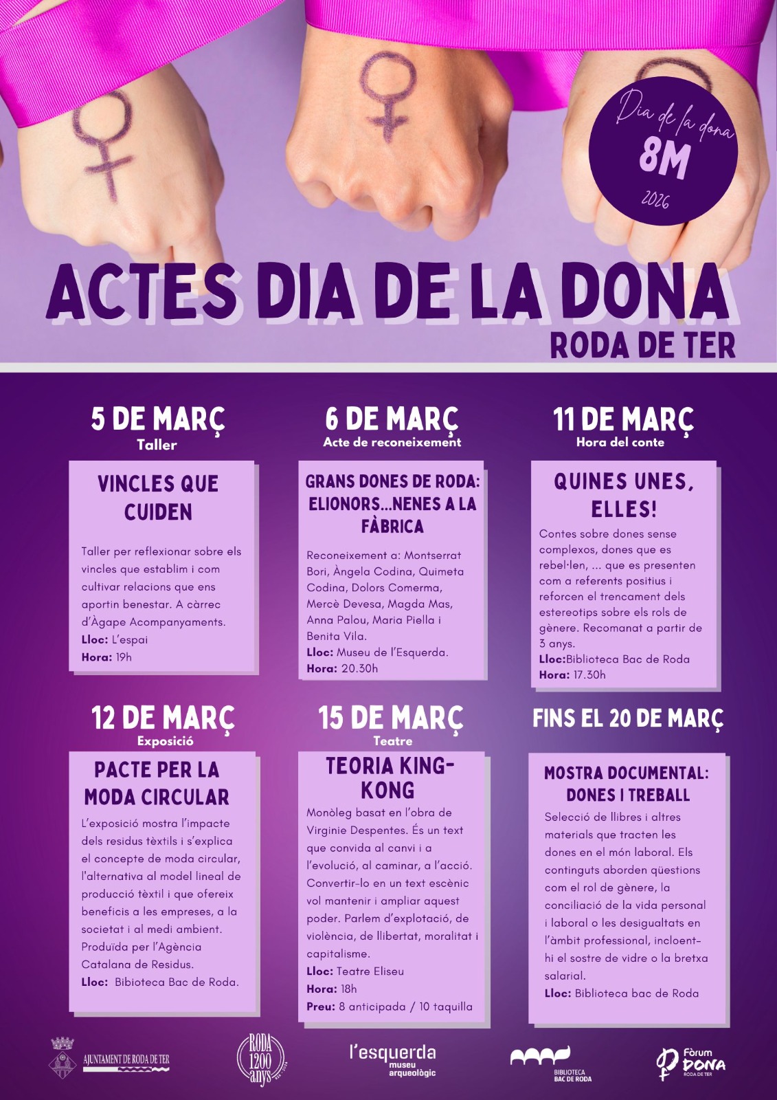 Roda de Ter commemora el 8M amb actes dedicats a la dona treballadora