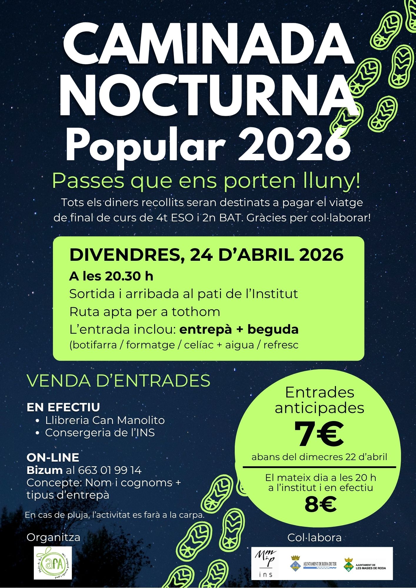 Caminada nocturna popular 2026