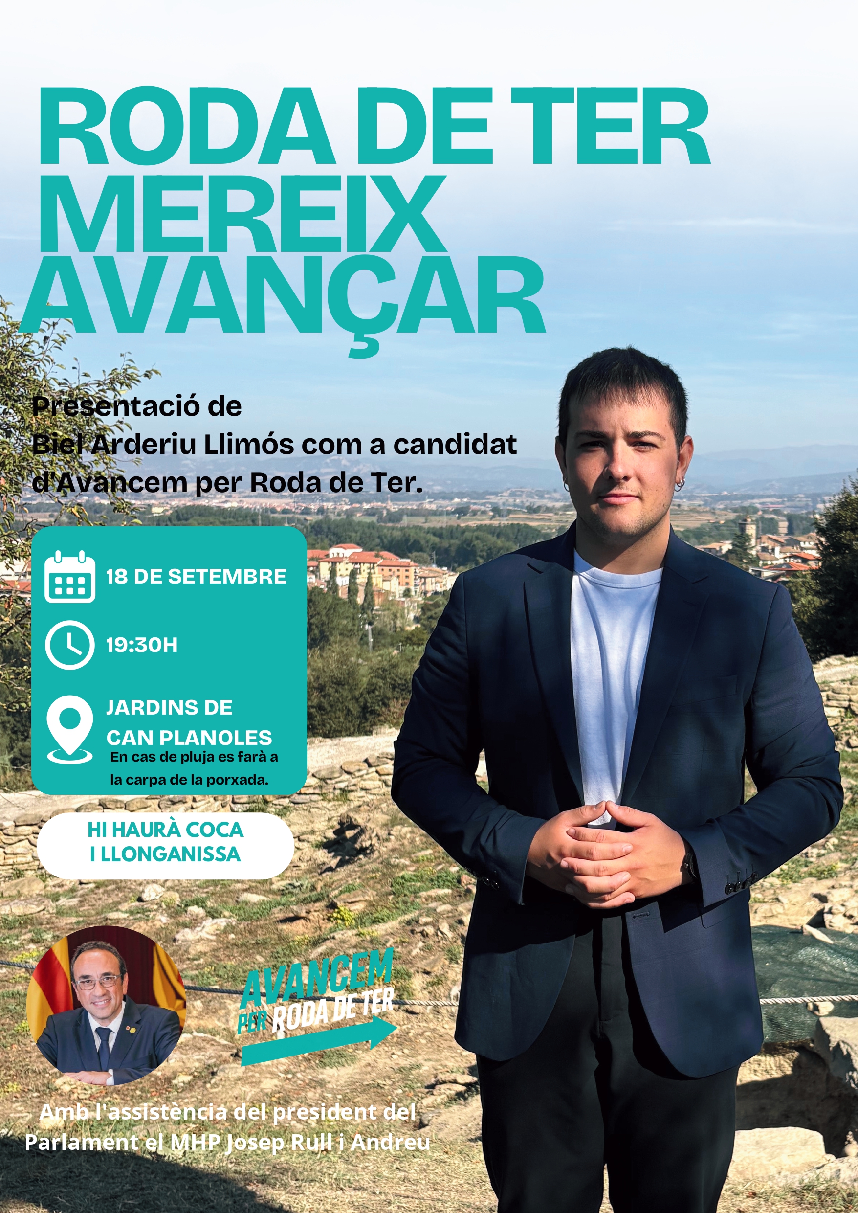 Presentaci&oacute; de Biel Arderiu Llim&oacute;s com a candidat d'Avancem per Roda de Ter