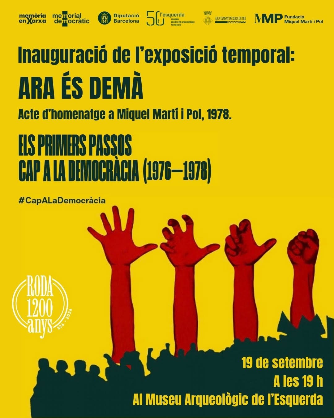 Inauguraci&oacute; de l'exposici&oacute; «Ara &eacute;s dem&agrave;»
