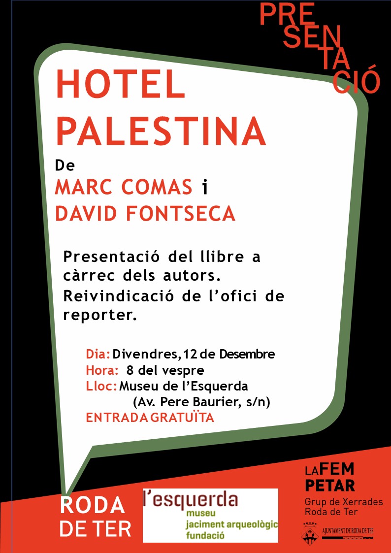 Presentació del llibre "Hotel Palestina" | Roda per Nadal 