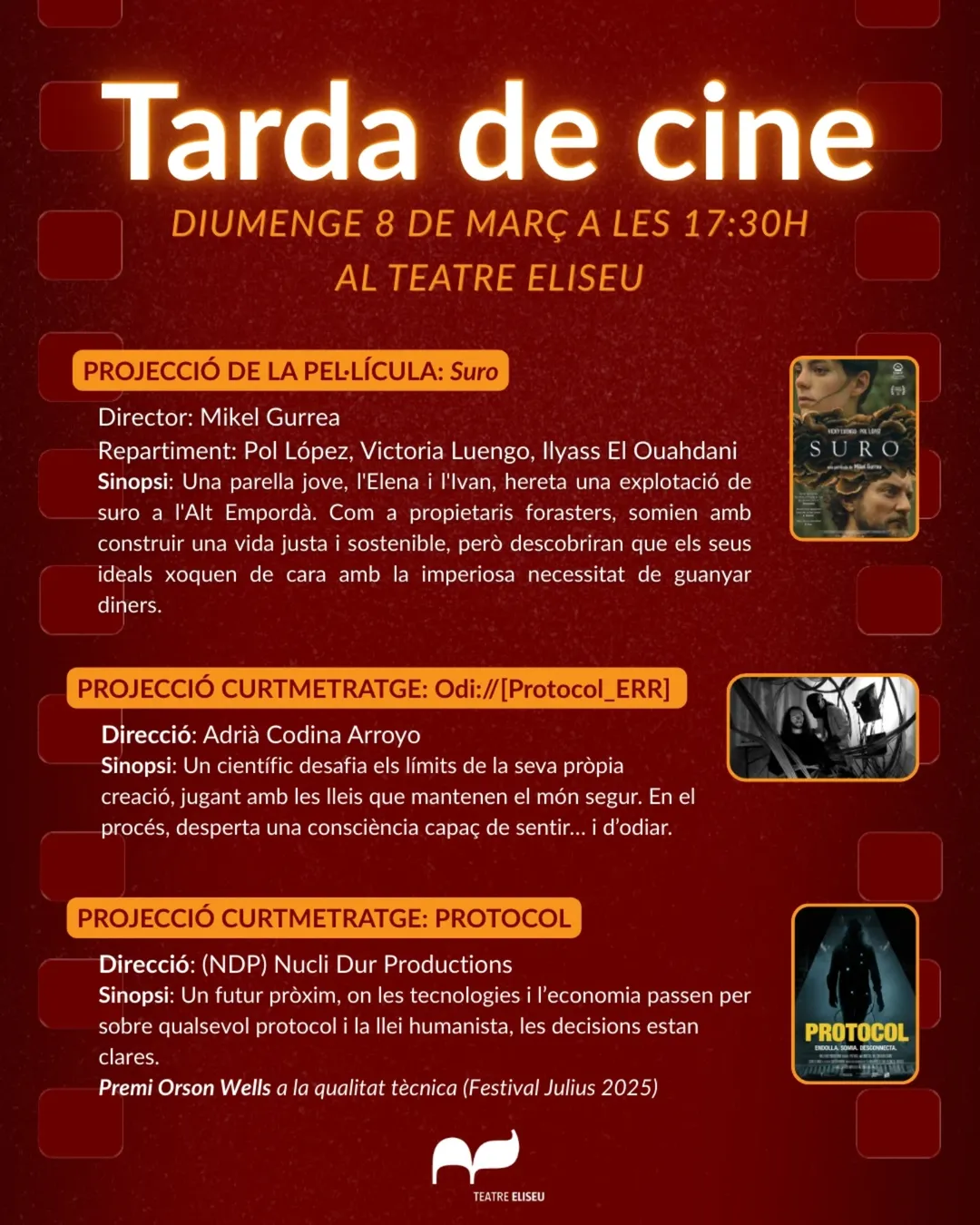 Tarda de cine al Teatre Eliseu