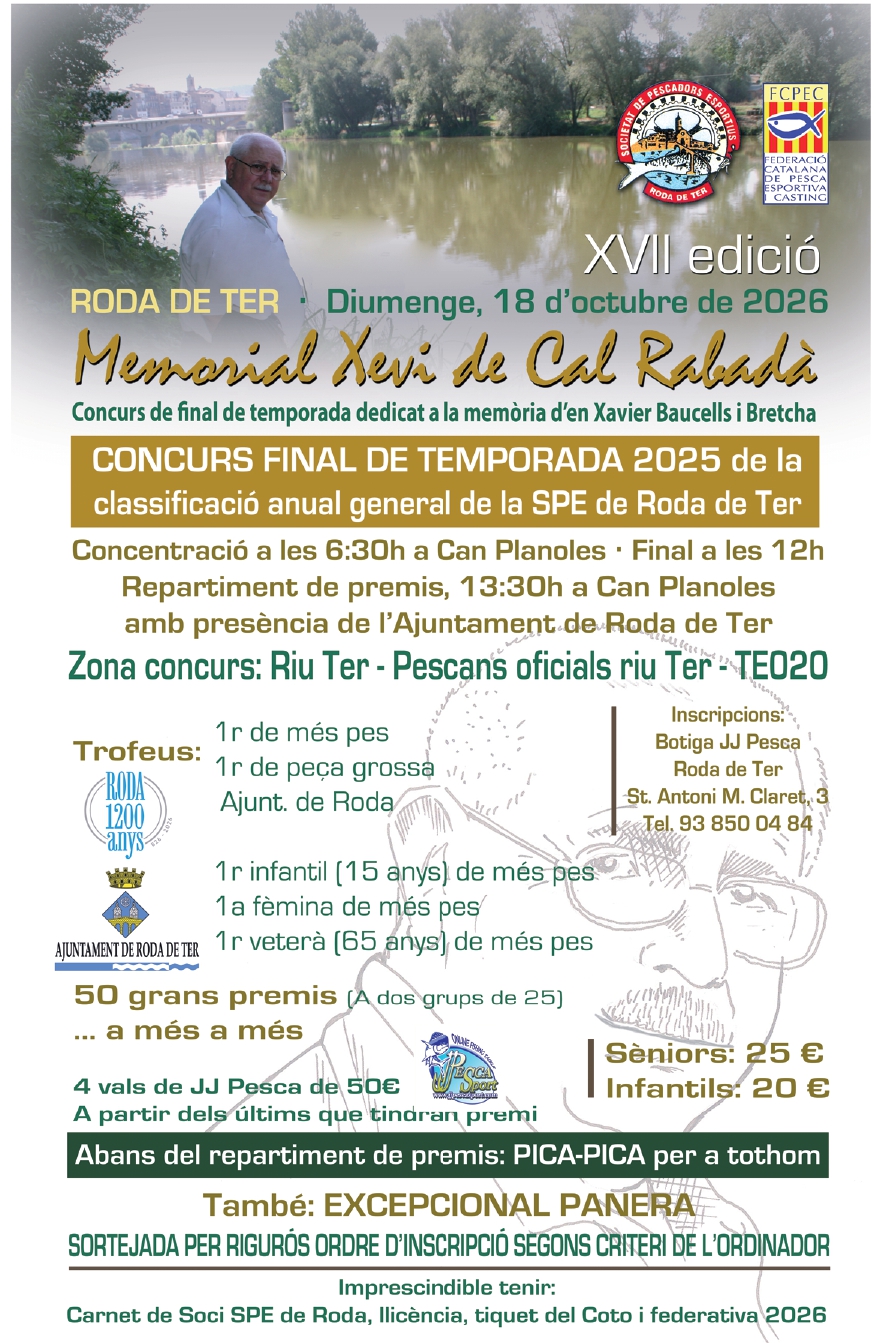 XVII Memorial de pesca Xevi de Cal Rabad&agrave;