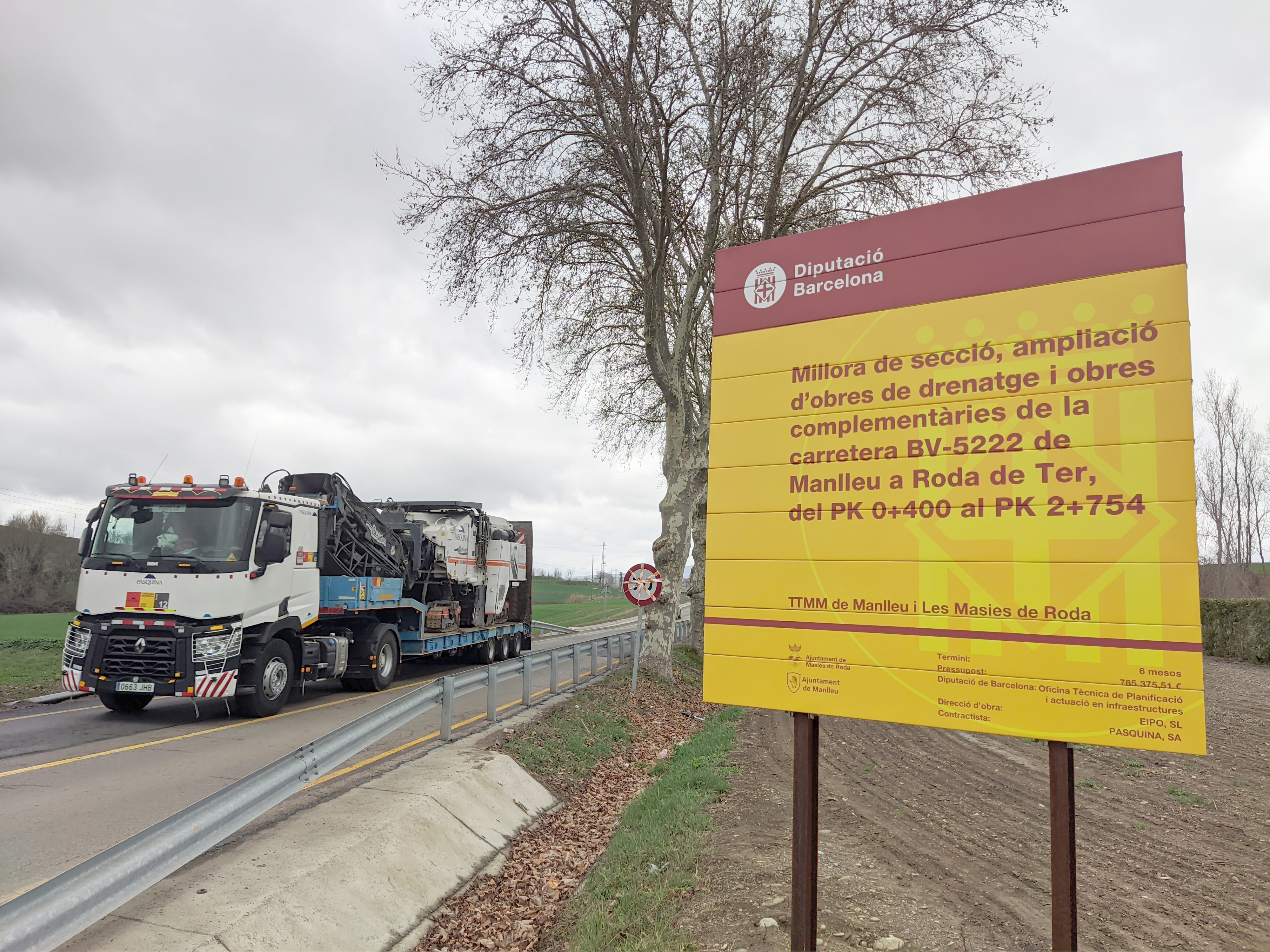 Tall de circulació a la carretera de Manlleu per obres d'asfaltatge el 22 i 23 de març