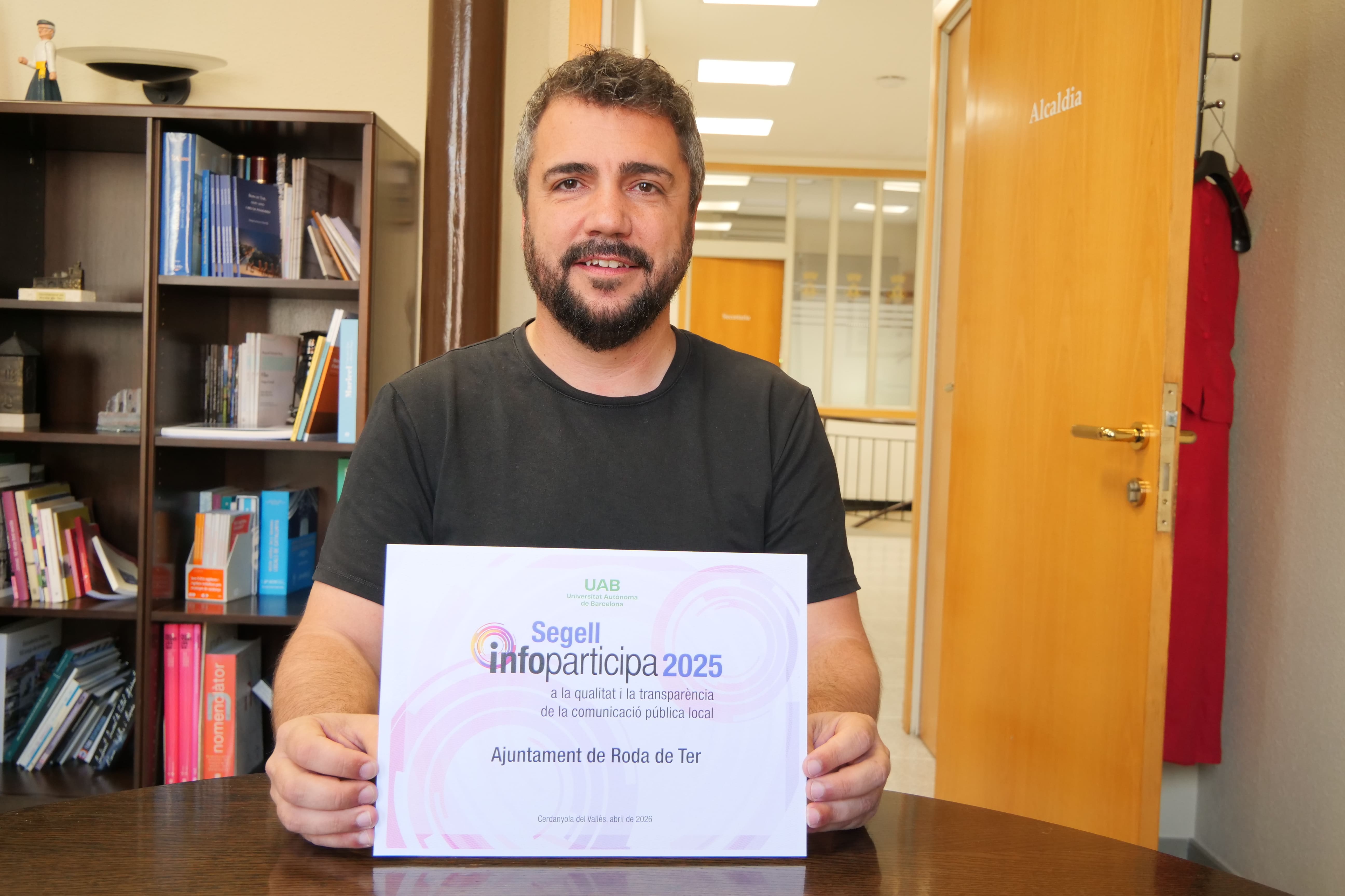 L'Ajuntament de Roda de Ter renova el Segell Infoparticipa amb un 87% de compliment